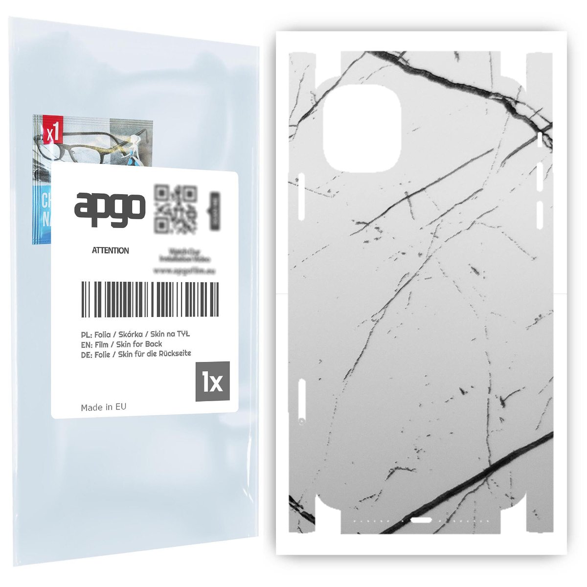 Folia naklejka skórka strukturalna na TYŁ+BOKI do Apple iPhone 11 ...