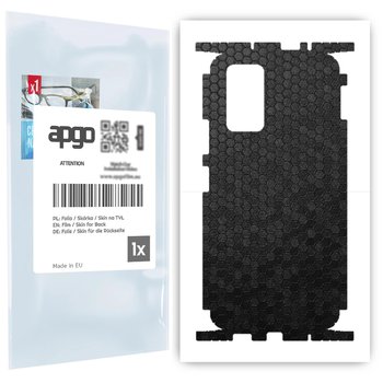 Folia naklejka skórka strukturalna na TYŁ+BOKI do Xiaomi Redmi Note 10 Pro -  Plaster Miodu Czarny - apgo SKINS - apgo