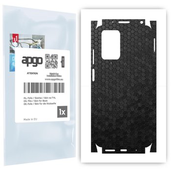 Folia naklejka skórka strukturalna na TYŁ+BOKI do Xiaomi Redmi Note 11 4G -  Plaster Miodu Czarny - apgo SKINS - apgo