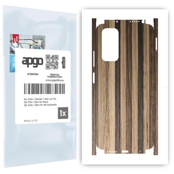 Folia naklejka skórka strukturalna na TYŁ+BOKI do Xiaomi Redmi Note 11S -  Drewno Paski Mix - apgo SKINS - apgo