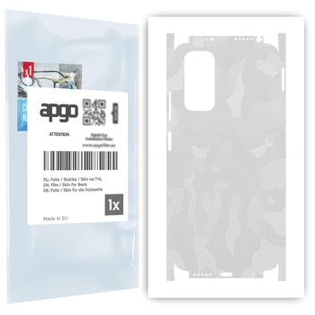 Folia naklejka skórka strukturalna na TYŁ+BOKI do Xiaomi Redmi Note 11S -  Moro | Camo Biały - apgo SKINS - apgo