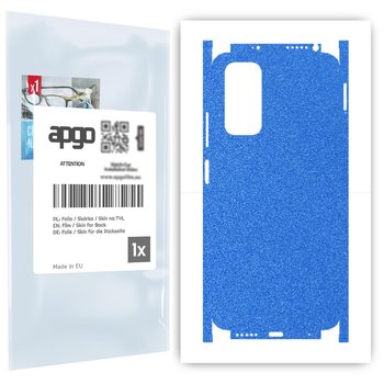 Folia naklejka skórka strukturalna na TYŁ+BOKI do Xiaomi Redmi Note 11S -  Niebieski Pastel Matowy Chropowaty Baranek - apgo SKINS - apgo