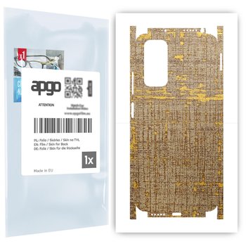 Folia naklejka skórka strukturalna na TYŁ+BOKI do Xiaomi Redmi Note 11S -  Tkanina Vintage - apgo SKINS - apgo