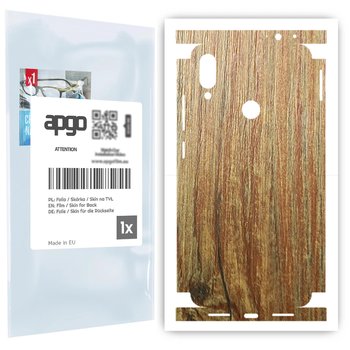 Folia naklejka skórka strukturalna na TYŁ+BOKI do Xiaomi Redmi Note 7 -  Drewno Sosna Antyczna - apgo SKINS - apgo