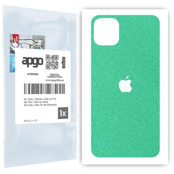 Folia naklejka skórka strukturalna na TYŁ do Apple iPhone 11 Pro Max -  Seledynowy Pastel Matowy Chropowaty Baranek - apgo SKINS - apgo