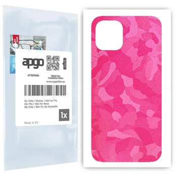 Folia naklejka skórka strukturalna na TYŁ do Apple iPhone 12 -  Moro | Camo Różowy - apgo SKINS - apgo