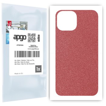 Folia naklejka skórka strukturalna na TYŁ do Apple iPhone 13 mini -  Różowy Pastel Matowy Chropowaty Baranek - apgo SKINS - apgo