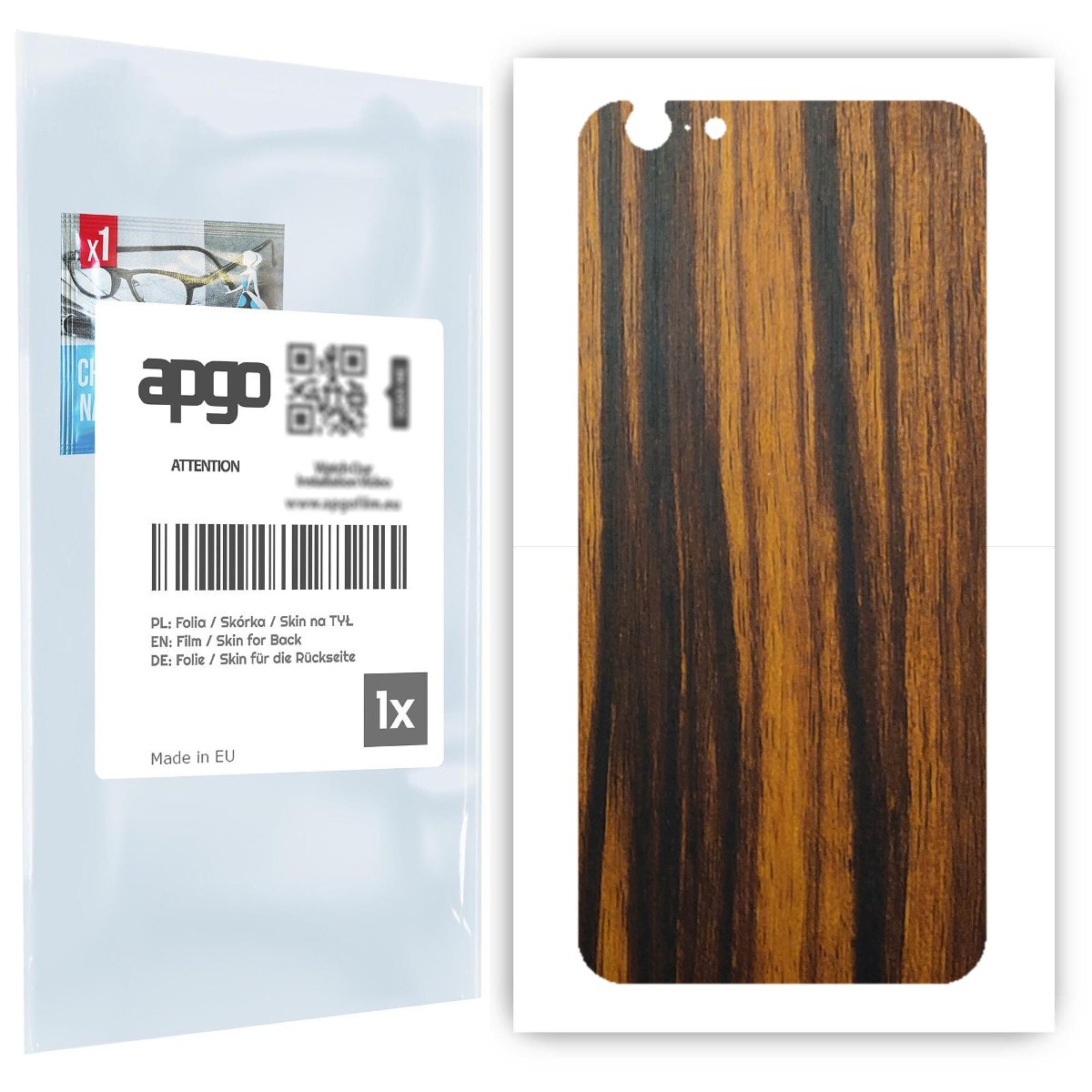 Folia naklejka skórka strukturalna na TYŁ do Apple iPhone 6s - Drewno Tygrysie - apgo SKINS