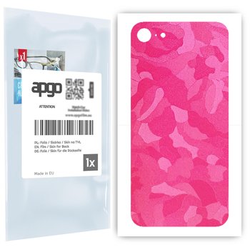 Folia naklejka skórka strukturalna na TYŁ do Apple iPhone 8 -  Moro | Camo Różowy - apgo SKINS - apgo