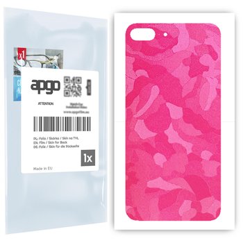 Folia naklejka skórka strukturalna na TYŁ do Apple iPhone 8 Plus -  Moro | Camo Różowy - apgo SKINS - apgo