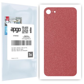 Folia naklejka skórka strukturalna na TYŁ do Apple iPhone 8 -  Różowy Pastel Matowy Chropowaty Baranek - apgo SKINS - apgo