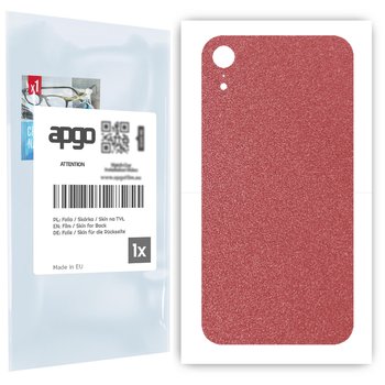 Folia naklejka skórka strukturalna na TYŁ do Apple iPhone XR -  Różowy Pastel Matowy Chropowaty Baranek - apgo SKINS - apgo