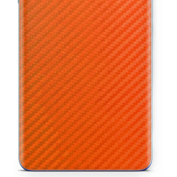 Folia naklejka skórka strukturalna na TYŁ do Huawei MatePad Paper -  Carbon Pomarańczowy - apgo SKINS - apgo