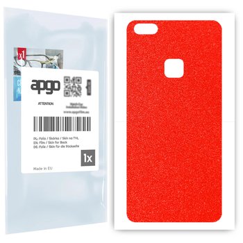 Folia naklejka skórka strukturalna na TYŁ do Huawei P10 Lite -  Czerwony Pastel Matowy Chropowaty Baranek - apgo SKINS - apgo