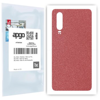 Folia naklejka skórka strukturalna na TYŁ do Huawei P30 -  Różowy Pastel Matowy Chropowaty Baranek - apgo SKINS - apgo