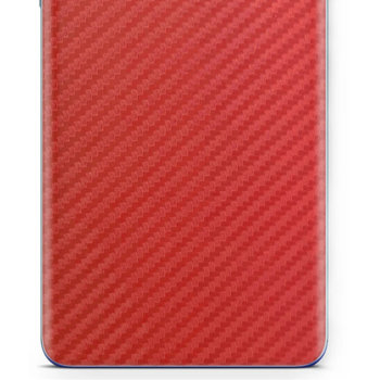 Folia naklejka skórka strukturalna na TYŁ do Huawei P50 Pro -  Carbon Czerwony - apgo SKINS - apgo