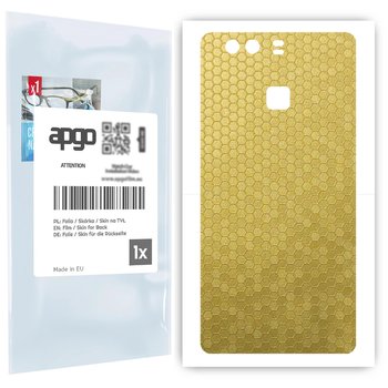 Folia naklejka skórka strukturalna na TYŁ do Huawei P9 -  Plaster Miodu Złoty - apgo SKINS - apgo