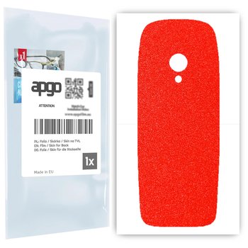 Folia naklejka skórka strukturalna na TYŁ do Nokia 6310 2021 -  Czerwony Pastel Matowy Chropowaty Baranek - apgo SKINS - apgo