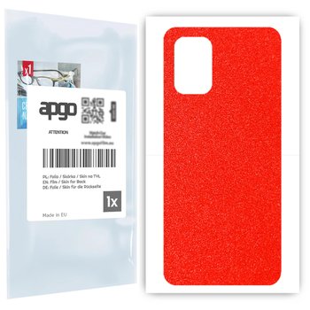 Folia naklejka skórka strukturalna na TYŁ do OnePlus 8T -  Czerwony Pastel Matowy Chropowaty Baranek - apgo SKINS - apgo