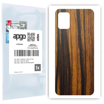 Folia naklejka skórka strukturalna na TYŁ do Samsung Galaxy A31 -  Drewno Tygrysie - apgo SKINS - apgo