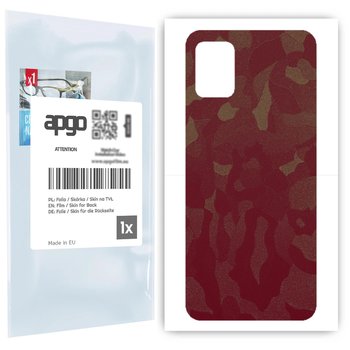 Folia naklejka skórka strukturalna na TYŁ do Samsung Galaxy A31 -  Moro | Camo Bordowy - apgo SKINS - apgo