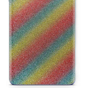 Folia naklejka skórka strukturalna na TYŁ do Samsung Galaxy Tab S6 -  Brokat Tęcza - apgo SKINS - apgo