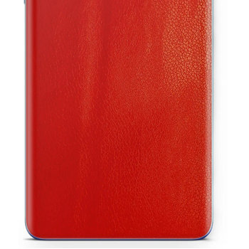 Folia naklejka skórka strukturalna na TYŁ do Sony Xperia XA Ultra -  Skóra Czerwona - apgo SKINS - apgo
