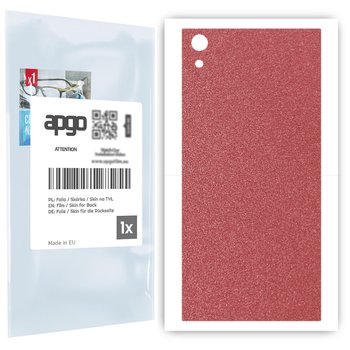 Folia naklejka skórka strukturalna na TYŁ do Sony Xperia XA1 Ultra -  Różowy Pastel Matowy Chropowaty Baranek - apgo SKINS - apgo
