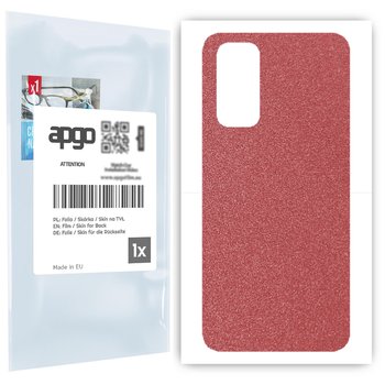 Folia naklejka skórka strukturalna na TYŁ do Xiaomi Redmi Note 11S -  Różowy Pastel Matowy Chropowaty Baranek - apgo SKINS - apgo