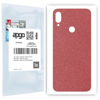 Folia naklejka skórka strukturalna na TYŁ do Xiaomi Redmi Note 7 -  Różowy Pastel Matowy Chropowaty Baranek - apgo SKINS - apgo