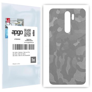 Folia naklejka skórka strukturalna na TYŁ do Xiaomi Redmi Note 8 Pro -  Moro | Camo Srebrny - apgo SKINS - apgo