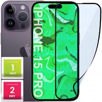 Folia Ochronna Do Apple Iphone 15 Pro Szkło Pełne Na Cały Ekran 5D 9H Flexy