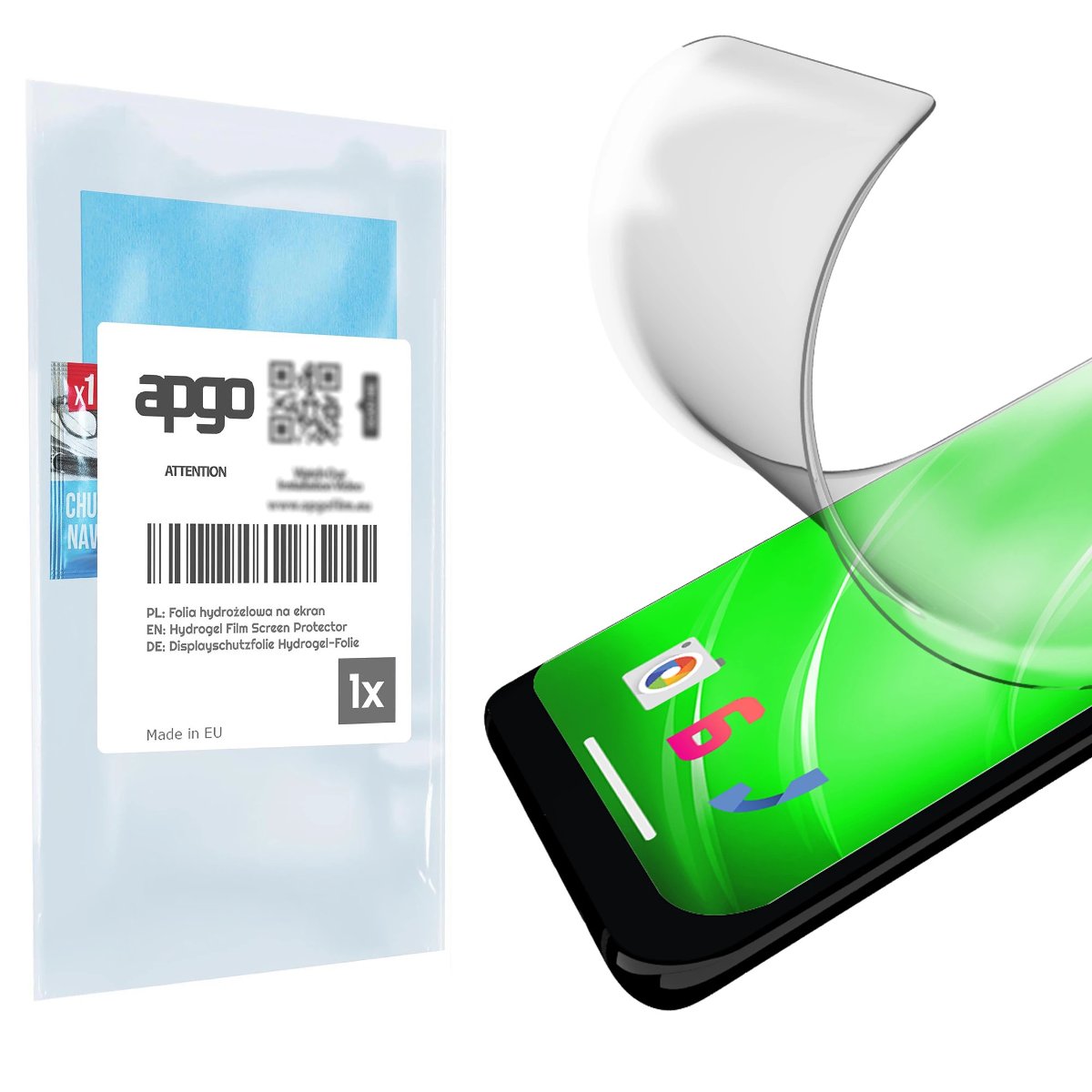 Folia ochronna hydrożelowa MATOWA na ekran do Wiko View2 Plus - na cały ekran apgo Hydrogel Matte 5D Full Glue