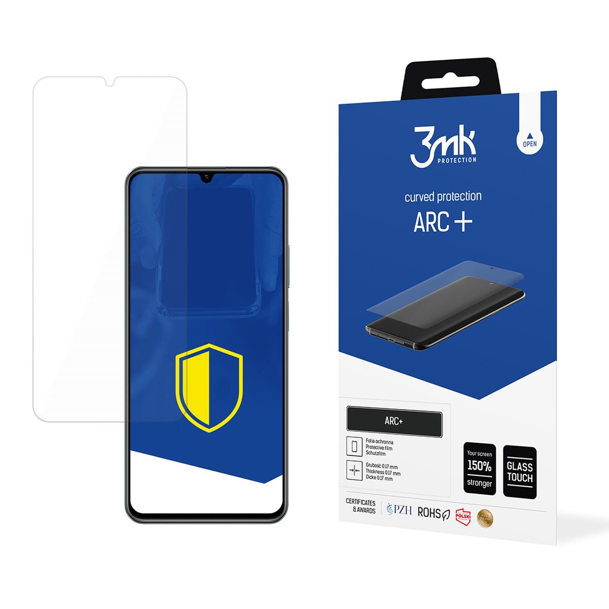 brak  danych Folia ochronna na zaokrąglony ekran do Realme C61 - 3mk ARC+