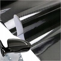 Folia Samoprzylepna Carbon 5D Połysk Czarna Karbon