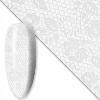 Folia transferowa do zdobień paznokci 80 cm White nr 2