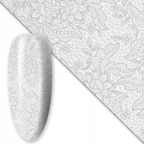 Folia transferowa do zdobień paznokci 80 cm White nr 7