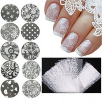 Folia Transferowa Zestaw Pudełko Koronkowa Koronki 10 Szt.