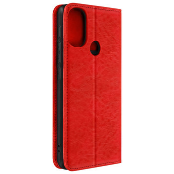 Folio Case Motorola Moto E20 Wallet Function Support Video czerwony - Avizar