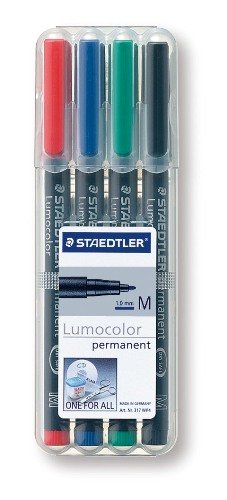 Foliopis Lumocolor Permanent M 4 Kolory Etui
