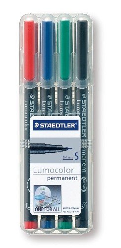 Foliopis Lumocolor Permanent S 0,4 4 Kolory Etui