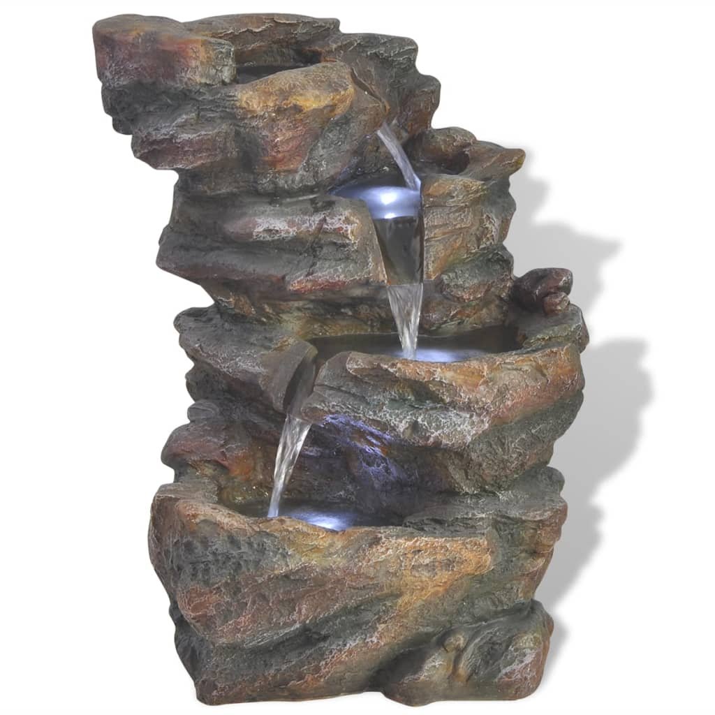 Fontanna wewnętrzna LED, 24x33,5x45,5 cm
