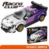 | FORANGE |Fioletowe Auto Sportowe Klocki konstrukcyjne 269el.