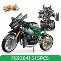 | FORANGE | Zielony Motor Sportowy Klocki konstrukcyjne 515el.