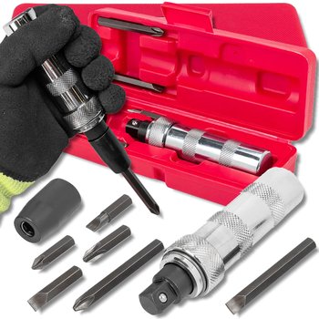 Forcekraft Wkrętak Udarowy 1/2" z Zestawem Bitów i Adapterem 8 Elementów - Forcekraft