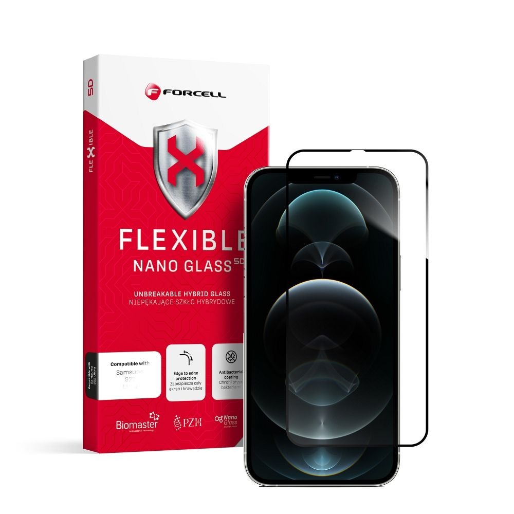 Фото - Чохол і плівка для смартгодинників Max Forcell Flexible 5D - szkło hybrydowe do iPhone 12 Pro  czarny 