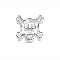 Foremka do wykrawania ciastek BIRKMANN Czaszka i piszczele, srebrna, 7 cm