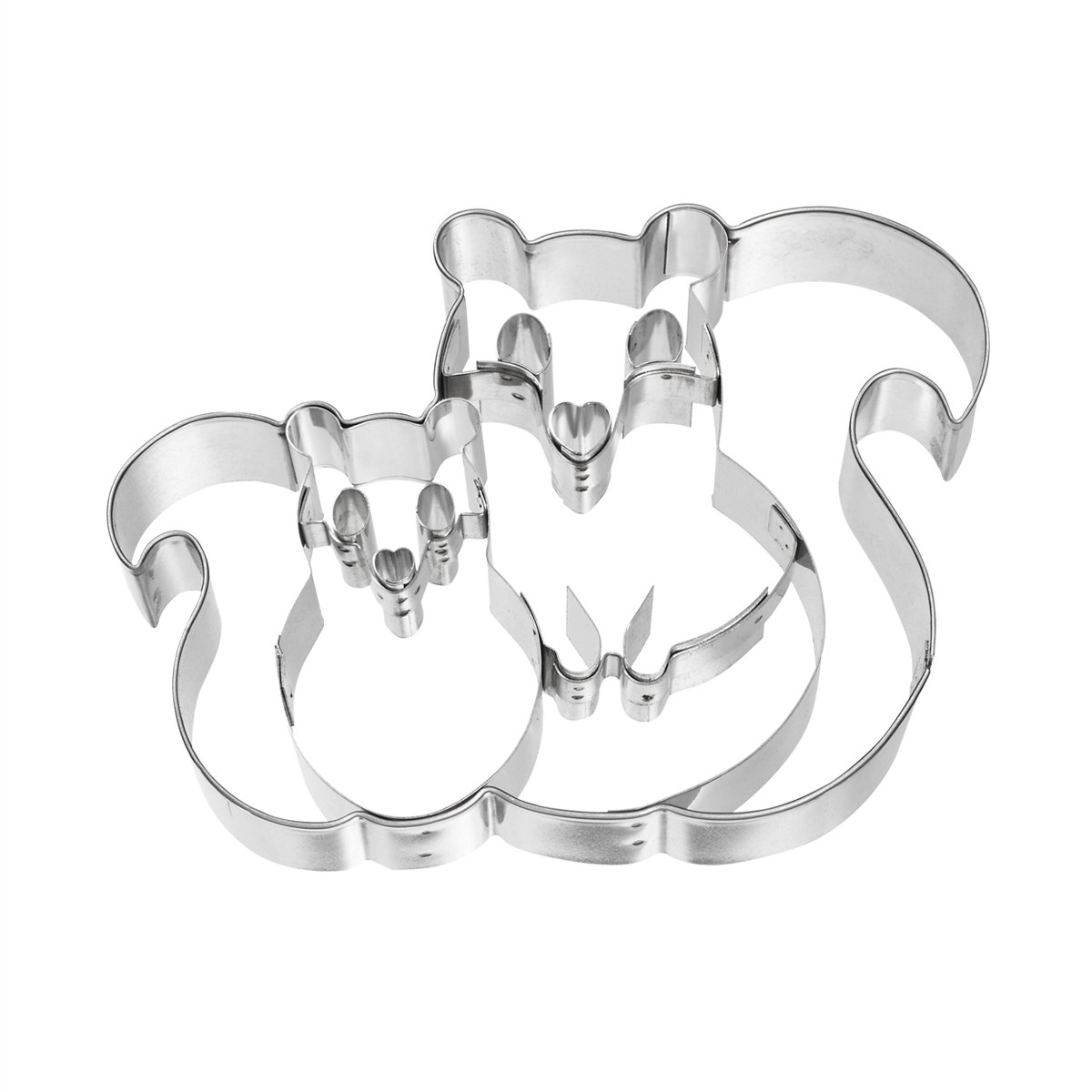 Foremka do wykrawania ciastek BIRKMANN Wiewiórki para, srebrna, 12,3 cm