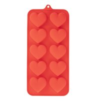 Foremka Silikonowa Do Lodu Serca 21X10,5X2,5 Cm Czerwona Altom Design
