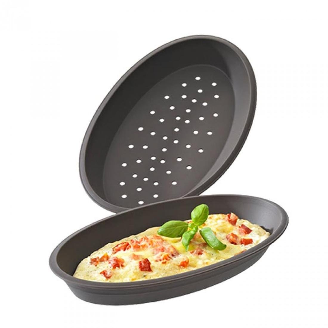 Foremki do pizzy LURCH, owalne, silikonowe, 24,5x14,5 cm, 2 elem..